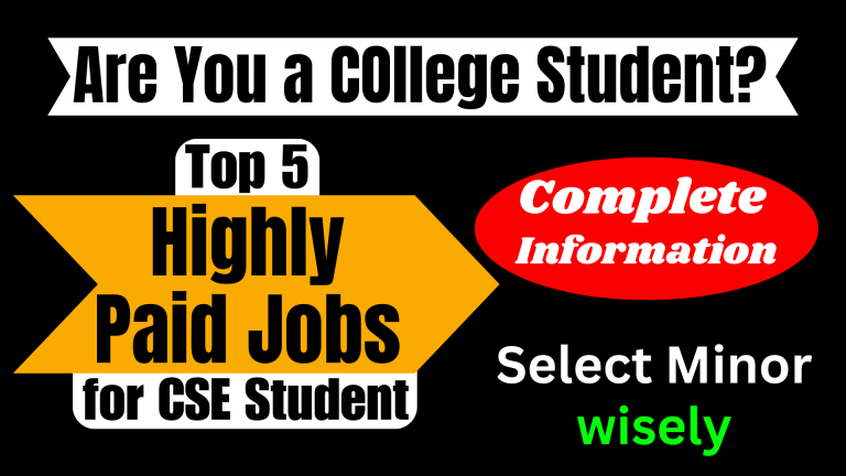 Top 5 Highly Paid Jobs after B. Tech CSE