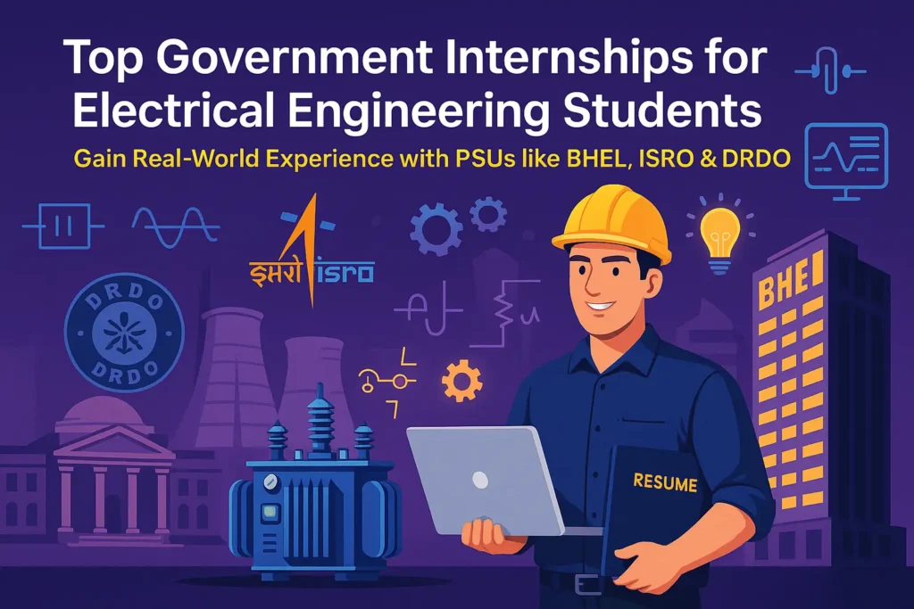 Government Internship for Electrical Engineering Students Best Opportunities, Benefits & How to Apply
