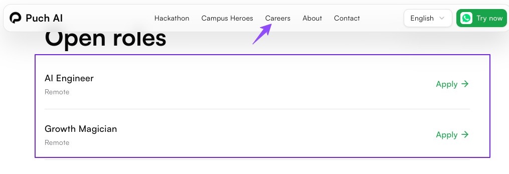 Careers at Puch Ai