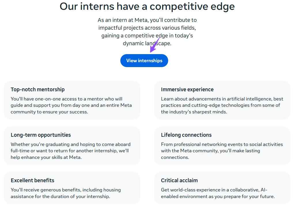 Meta Internships