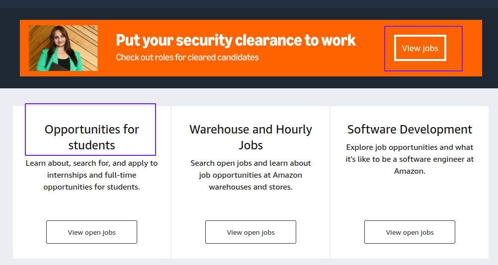 Open Amazon Internships